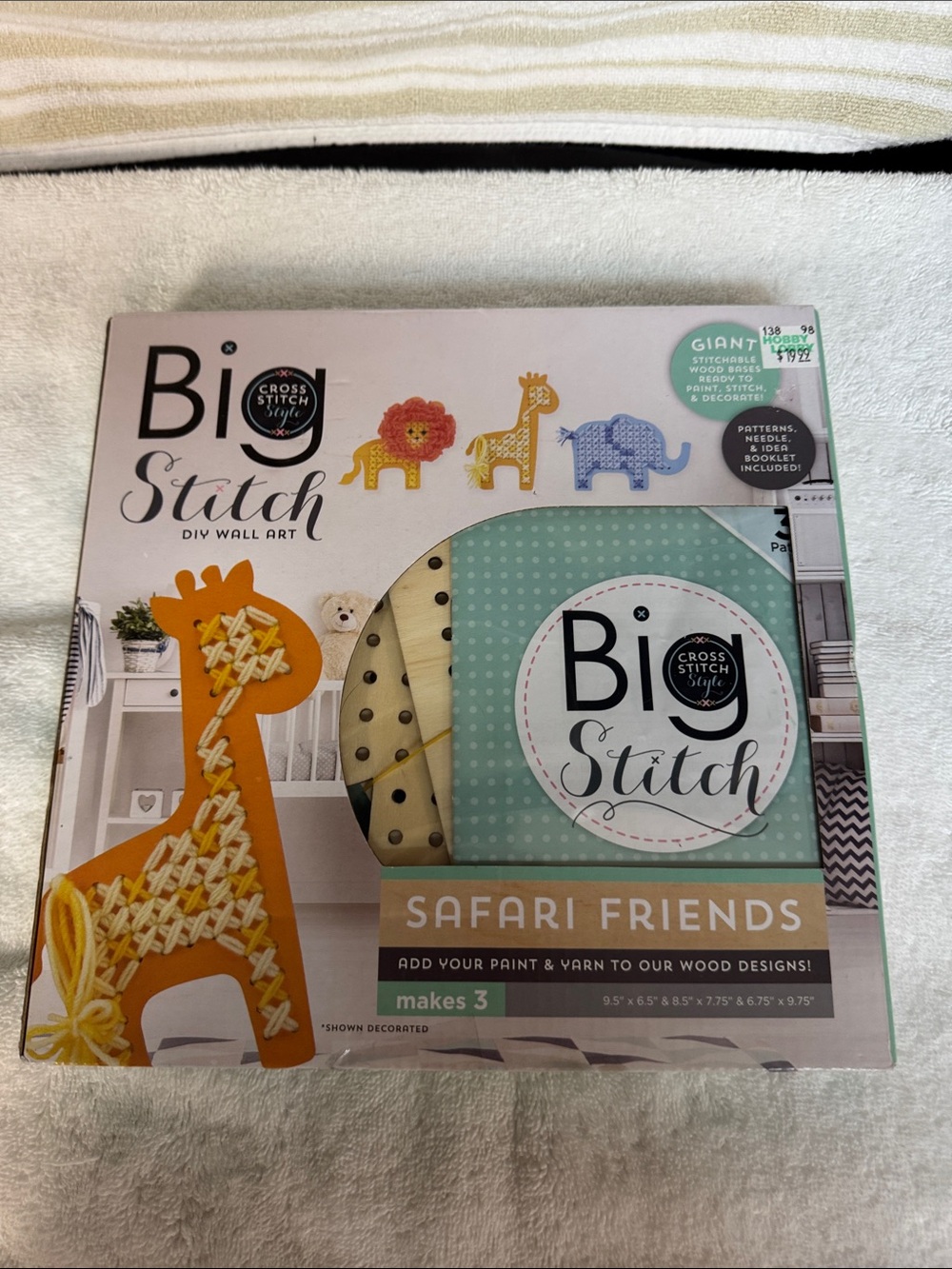 Safari Friends DIY Wall Art Kit - Yellow/Orange